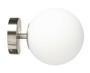 Kinkiet Milano silver pojedyńcza mleczna kula