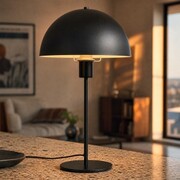 Lampka nocna stołowa metalowa czarna kopuła ZLA7215