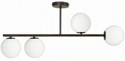 Lampa sufitowa Milano 4 klosze mleczne kule black