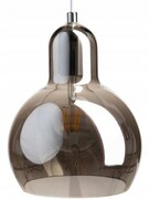 Lampa wisząca szklana szara grafit lustrzana Pera