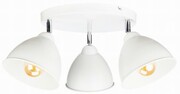 Lampa sufitowa biały plafon potrójny okrągły stożek