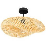 Lampa sufitowa bambusowa duża czarna NUSA 80cm