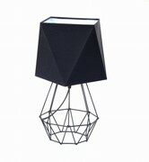 Lampka nocna Diament LOFT BLACK abażur czarny