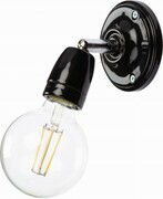 Kinkiet ceramiczny na żarówke E27 czarny