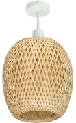 Lampa sufitowa bambusowa półplafon DMT50 biała