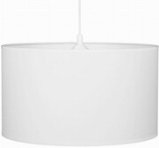 Lampa wisząca okrągła z abażurem Biała