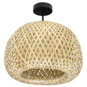 Lampa sufitowa bambusowa półplafon DMT52 czarny