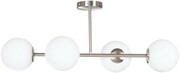Lampa sufitowa Milano 4 klosze mleczne kule silver EP1C15