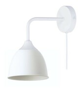 Kinkiet ścienny retro Rustic owal biały z kablem