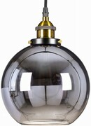 Lampa wisząca duża szklana kula GRAFITOWA lustrzana