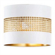 Abażur walec ażurowy Oro Deluxe biały złoty środek 25cm ZLA7228