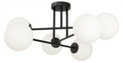Lampa sufitowa black Milano Tower 6 klosze mleczne kule