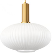 Lampa wisząca szklana MODERNA duża złota mleczna