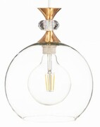 Lampa wisząca duża szklana kula oprawa kryształ Glamour