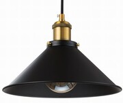 Lampa wisząca metalowy czarny klosz stożek