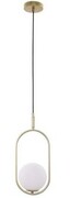 Lampa wisząca ring kulka sufitowa mosiądz G9 Cordel