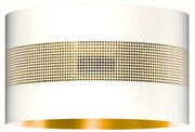 Abażur walec ażurowy Oro Deluxe biały złoty środek 35cm ZLA7228