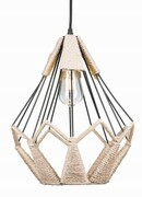 Lampa wisząca duża GEO BOHO sznur juta
