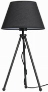 Lampa stojąca czarna NEPTUN Mini z czarnym abażurem Karo