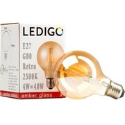 Żarówka E27 G80 FILAMENT 4W amber