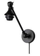 Kinkiet regulowany metalowy Rustic czarny E27 z kablem