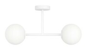 Lampa sufitowa Milano white mat podwójna mleczne kule EP1C28