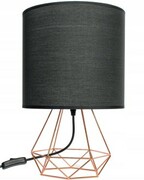 Lampka nocna golden rose czarna stołowa