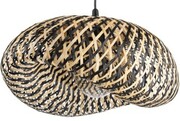 Lampa wisząca dwukolorowa duża BOHO bambusowa plecionka NUSA 50 cm
