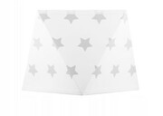 Abażur diament mały biały szare gwiazdki