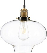 Lampa sufitowa wisząca szklana złota oprawa Cairo