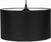 Lampa wisząca okrągła z abażurem Czarna