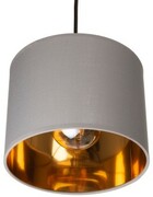 Lampa wisząca z abażurem Oro szara