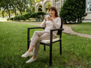 Krzesło technorattan brązowy