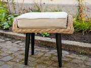 Stylowa pufa ogrodowa z technorattanu APERTO