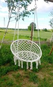 Fotel wiszący z plecionej liny NIDO