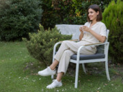 Krzesło Ogrodowe Aluminiowe Fotel Na Balkon Taras Patio