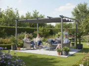 Zadaszenie ogrodowe aluminiowe szare 3 x 4 m