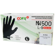 Rękawice robocze nitrylowe czarne rozmiar L - 9 - 100szt.