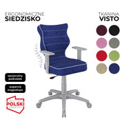 Krzesło obrotowe młodzieżowe Duo Visto – Szara konstrukcja | Wybór koloru siedziska