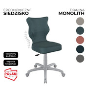 Krzesło obrotowe dla dziecka Petit Monolith – Szara konstrukcja | Wybór koloru siedziska