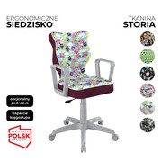 Krzesło obrotowe dla dziecka Norm Storia – Szara konstrukcja | Wybór wzoru siedziska