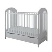 Białe Łóżeczko Niemowlęce Teddy 120x60 bezpieczne i funkcjonalne