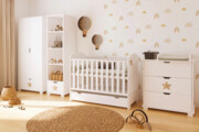 Zestaw mebli niemowlęcych STARS BABY - Wybór koloru - szafa, regał, łóżeczko, komoda