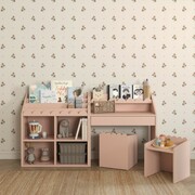 Zestaw mebli dziecięcych Book NooK Vintage Rose - biurko, regał, krzesełka