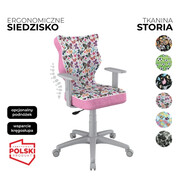 Krzesło obrotowe młodzieżowe Duo Storia – Szara konstrukcja | Wybór wzoru siedziska