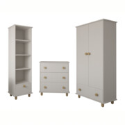 Zestaw mebli dziecięcych SIMPLE 3 el. kaszmir - szafa, komoda, regał