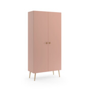 Szafa Boho z półkami - pudrowy róż