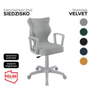 Krzesło obrotowe młodzieżowe Norm Velvet – Szara konstrukcja | Wybór koloru siedziska