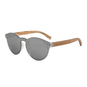 Drewniane okulary przeciwsłoneczne Niwatch Cassiopeia Silver Mirror & Zebrawood