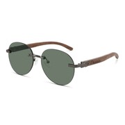 Drewniane okulary przeciwsłoneczne Niwatch Leo Gray Green